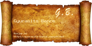 Gyurasits Bence névjegykártya